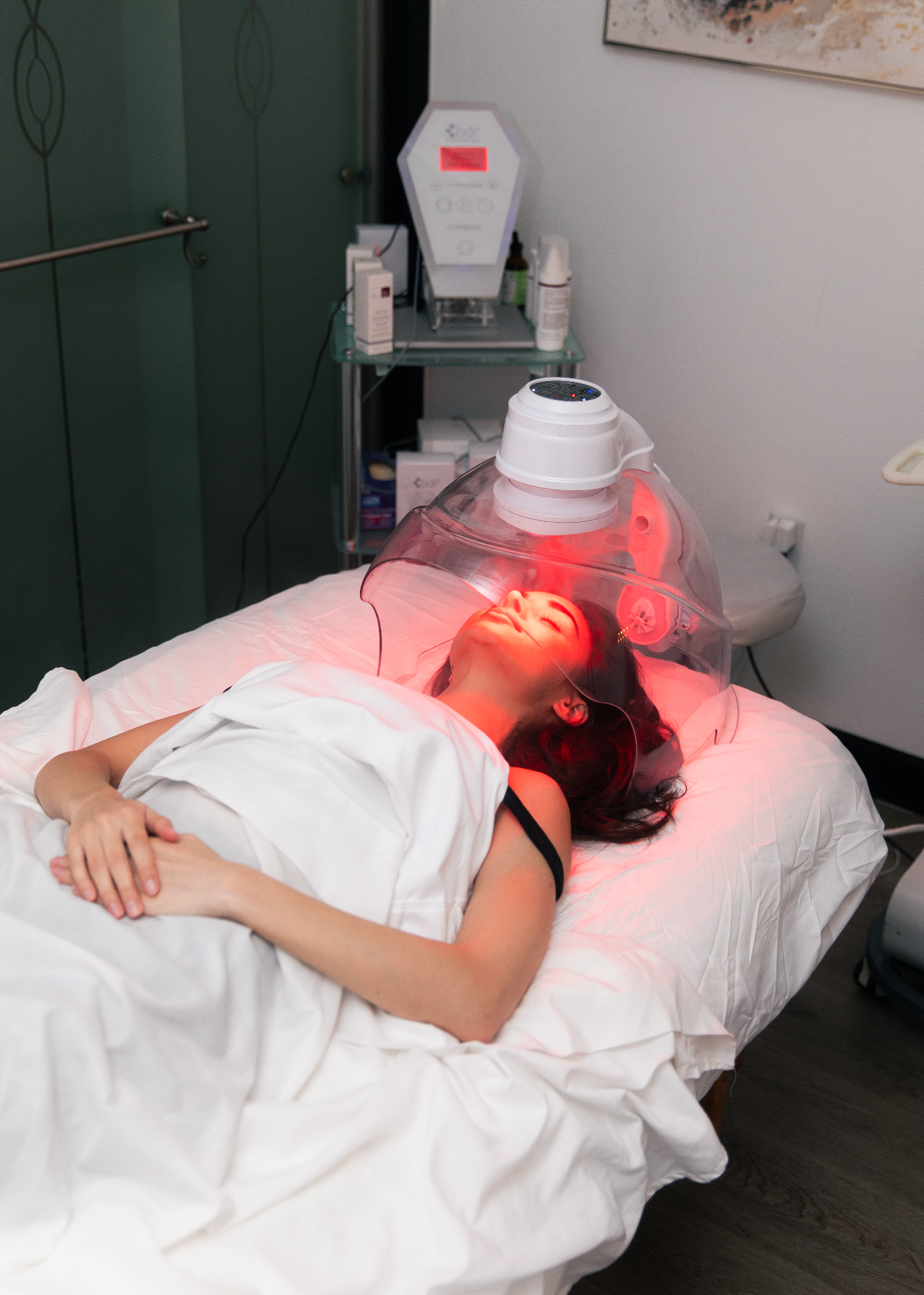 Red LED light therapy dome facial at HBL Spa